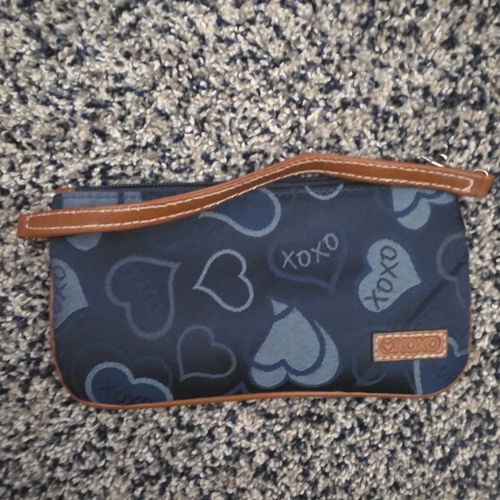 XOXO Wristlet Women OS Blue Heart Monogram Y2K Vintage